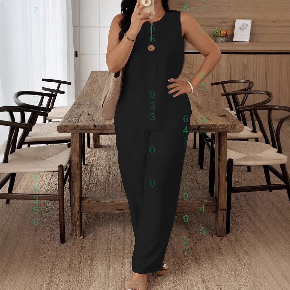 Comfortable Loose Top Wide Leg - Linen Pant Wide ulasan dan harga