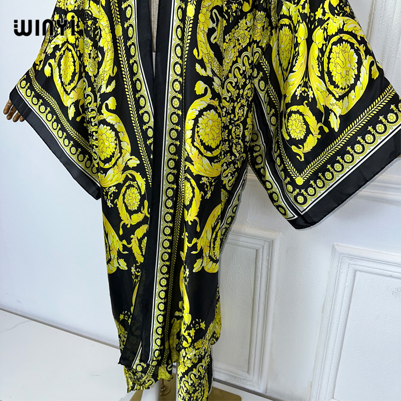WINYI Africa boho print Kimono - Cover Up Kaftan ulasan dan harga