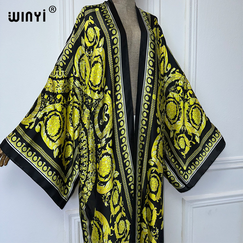 WINYI Africa boho print Kimono - Cover Up Kaftan ulasan dan harga