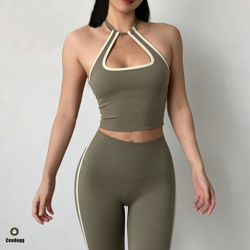 Hanging Halter Top Women Sport - Bralette Triangle Set ulasan dan harga