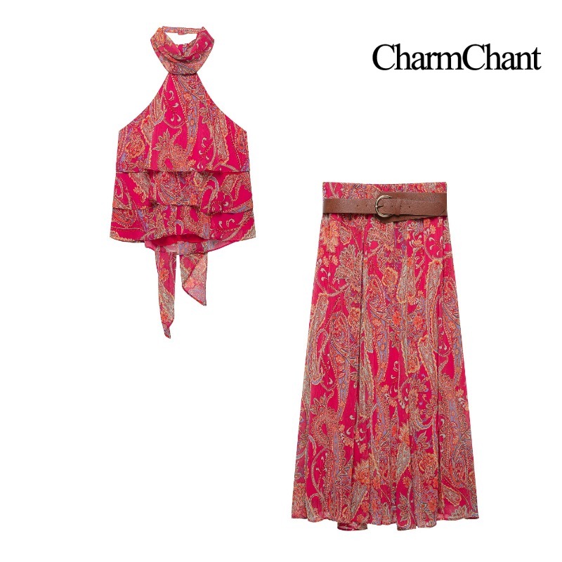 CHARMCHANT Women's Paisley Pri - Romper Floral Print ulasan dan harga