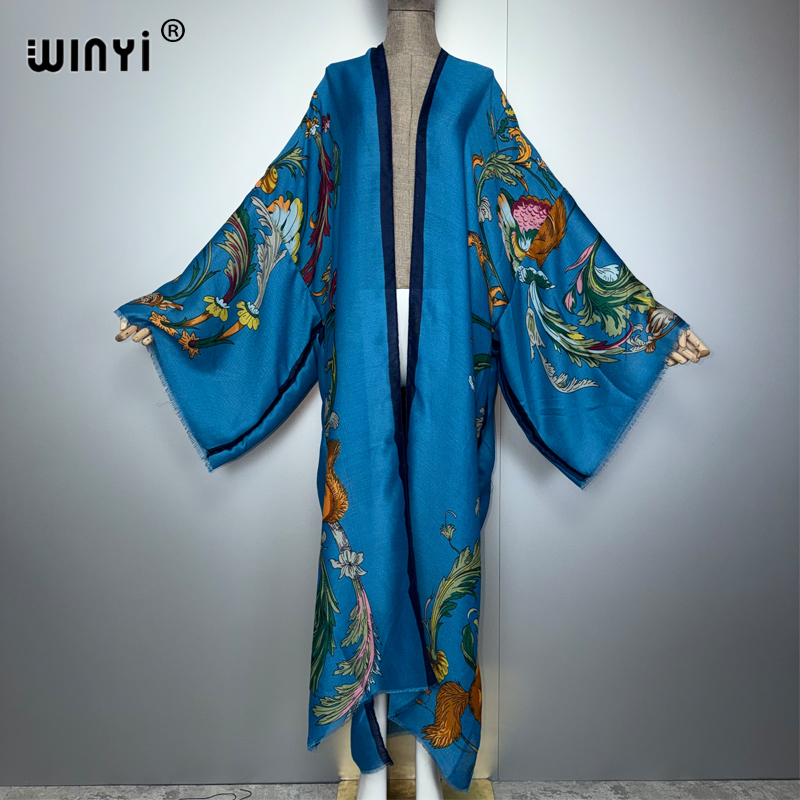 WINYI Africa boho kimono maxi  - Cover Up Kaftan ulasan dan harga