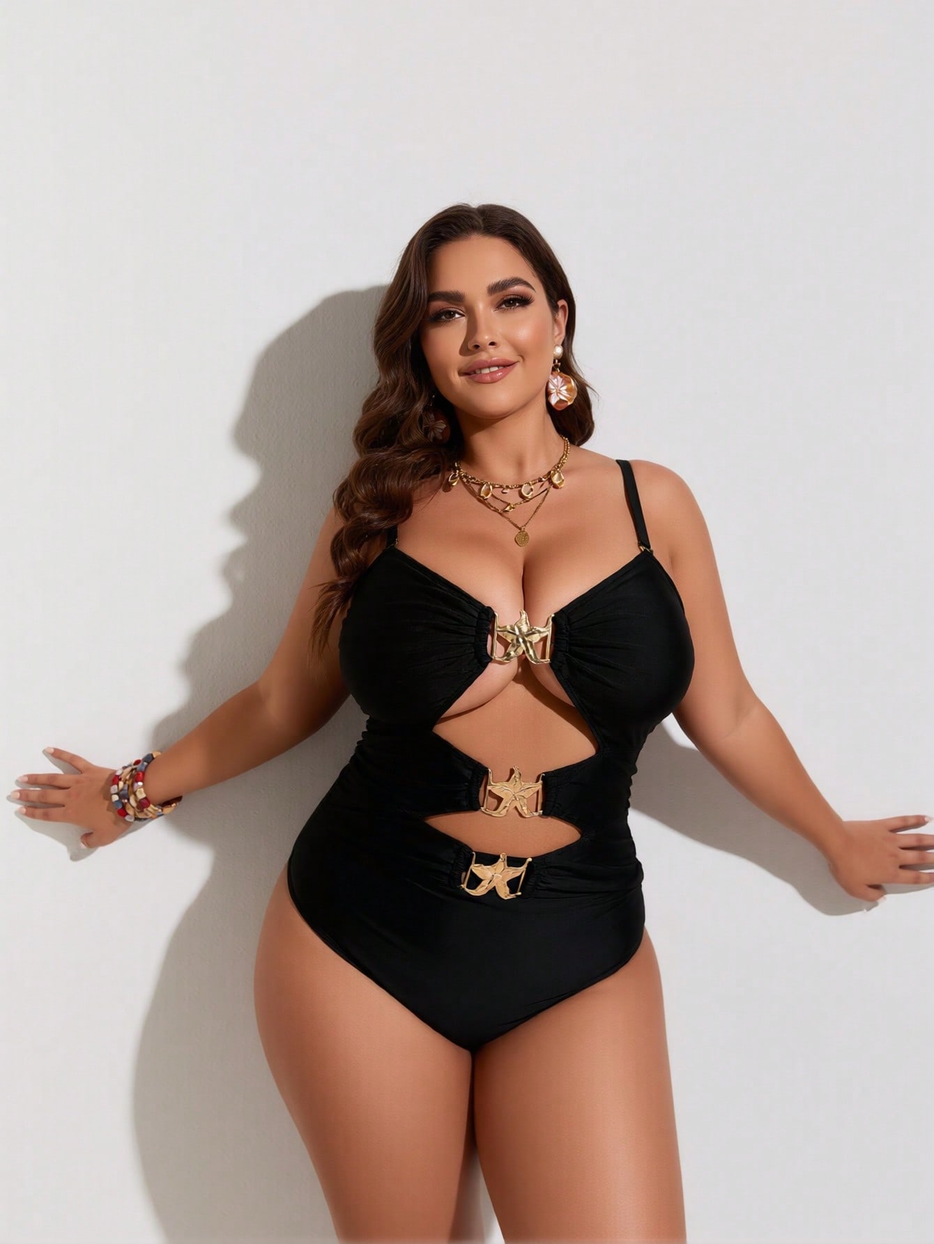 2026 New Women's Plus Size One - Swimsuit Bikini Ruched ulasan dan harga
