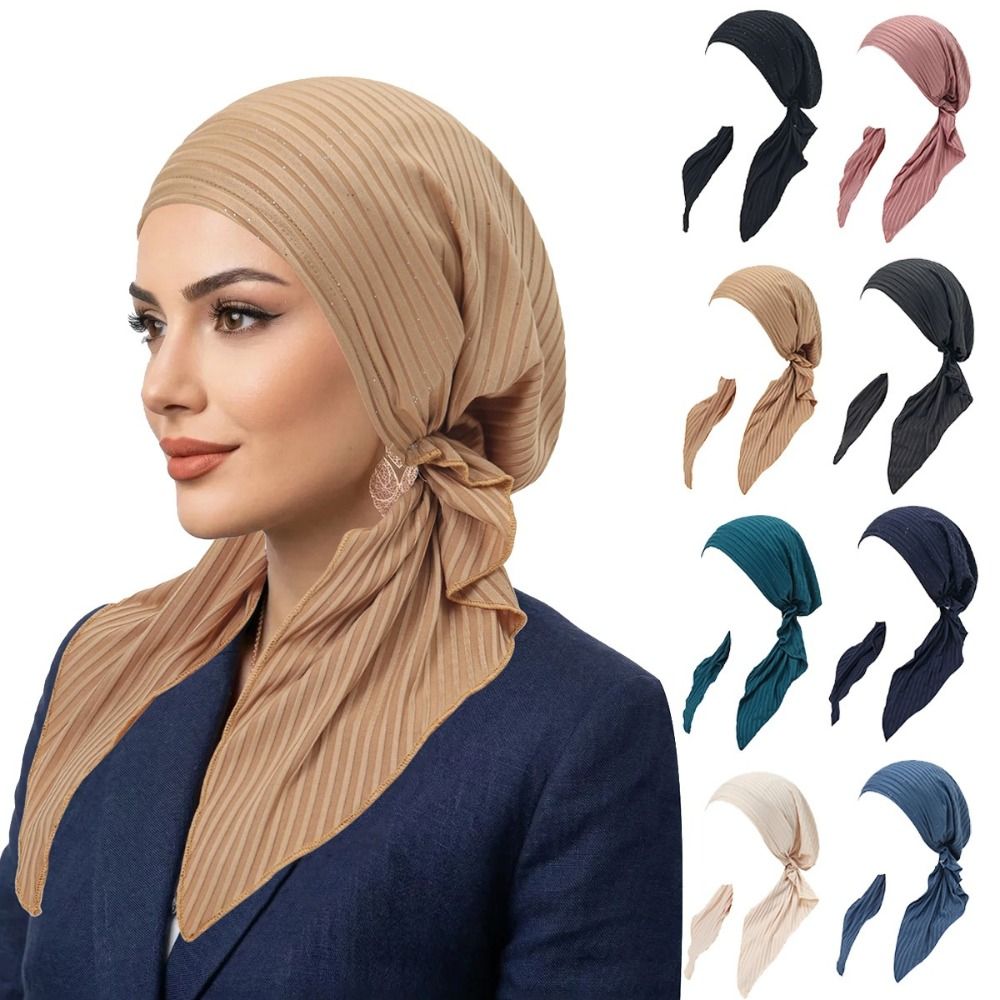 Trendy Stretch Fabric Pre-Tied - Headband Summer Knit ulasan dan harga
