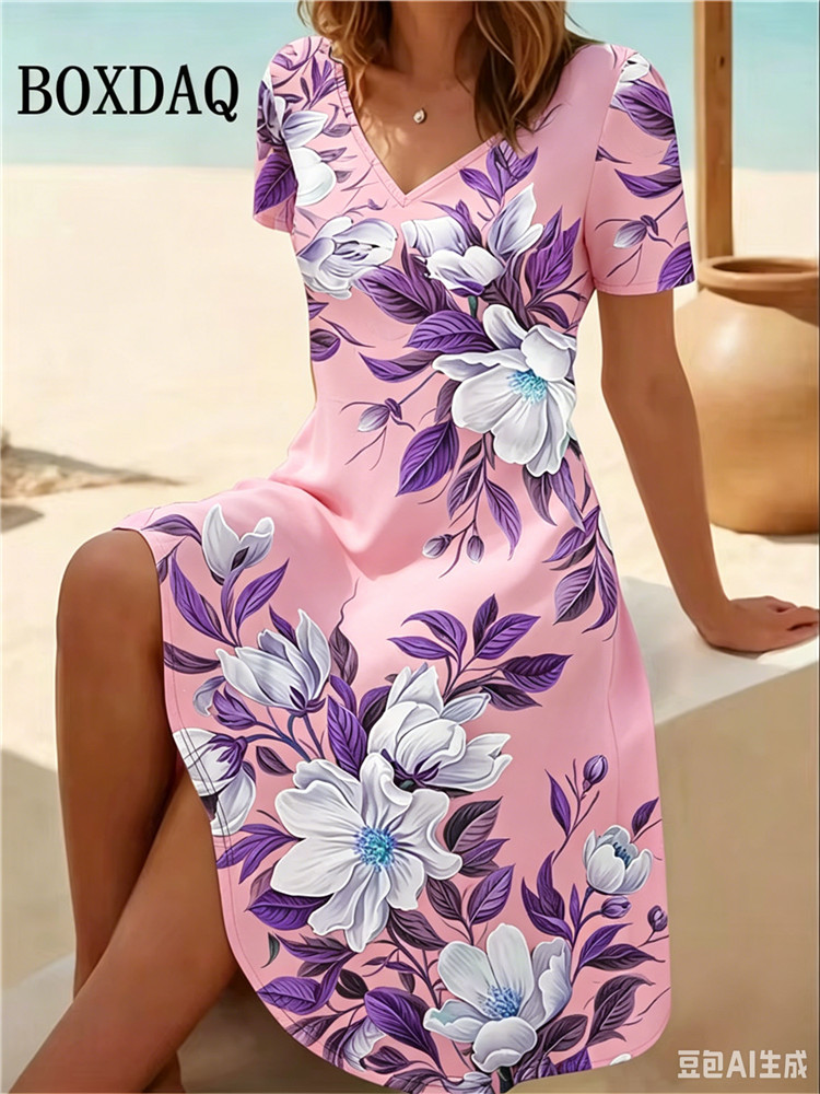 6XL Plus Size Women Dresses Su - Romper Floral Print ulasan dan harga