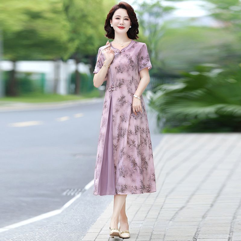 Floral Print Midi Dress for Mi - Midi Skirt Floral ulasan dan harga