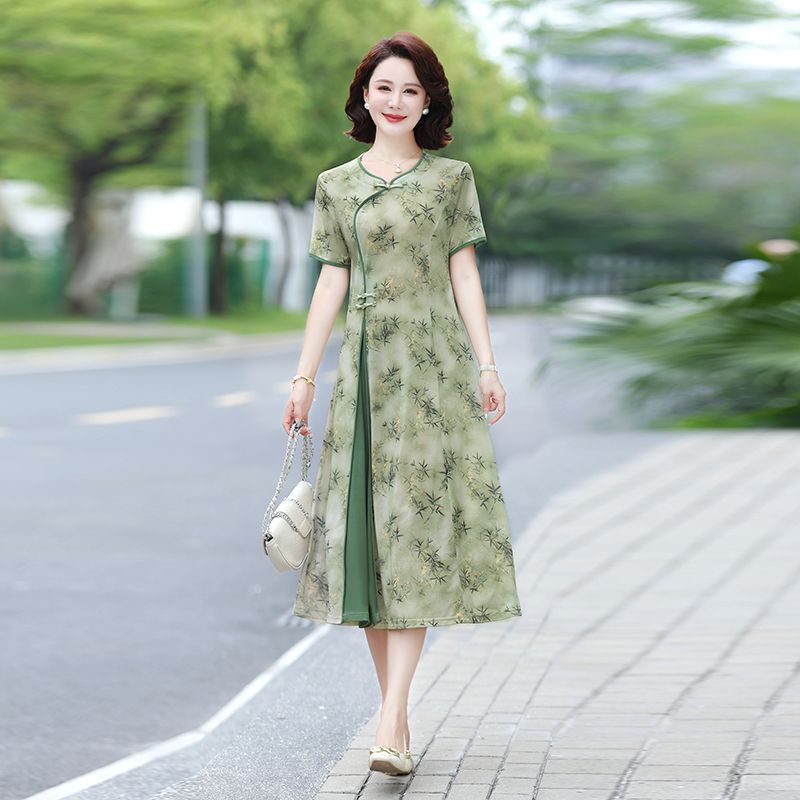 Floral Print Midi Dress for Mi - Midi Skirt Floral ulasan dan harga