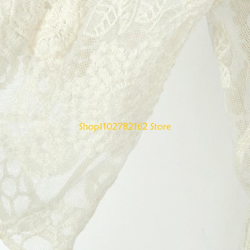 547B Women Lace Open Front Kim - Kimono Sheer Floral ulasan dan harga