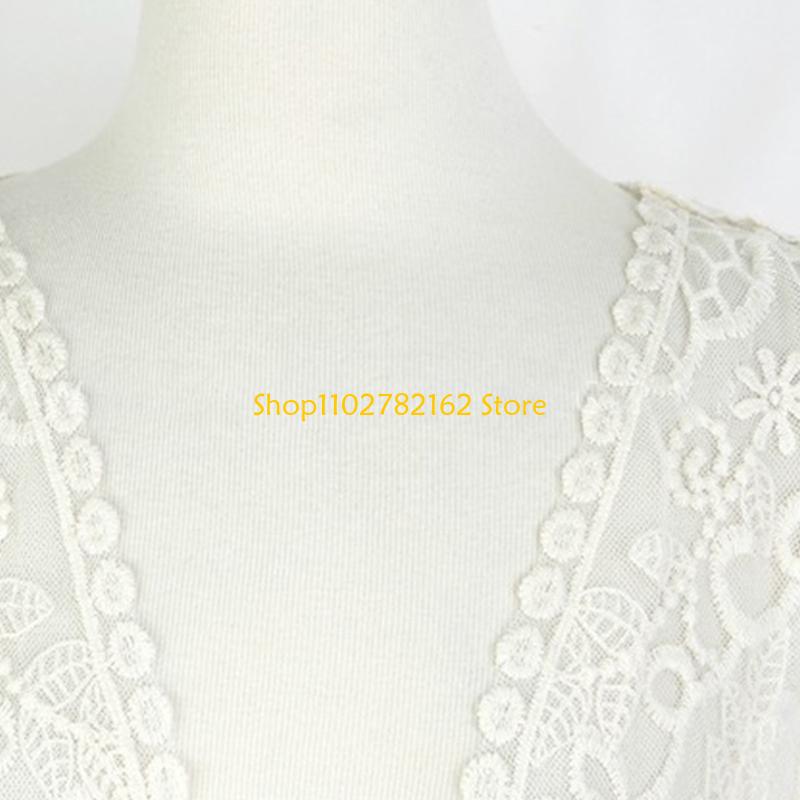 547B Women Lace Open Front Kim - Kimono Sheer Floral ulasan dan harga