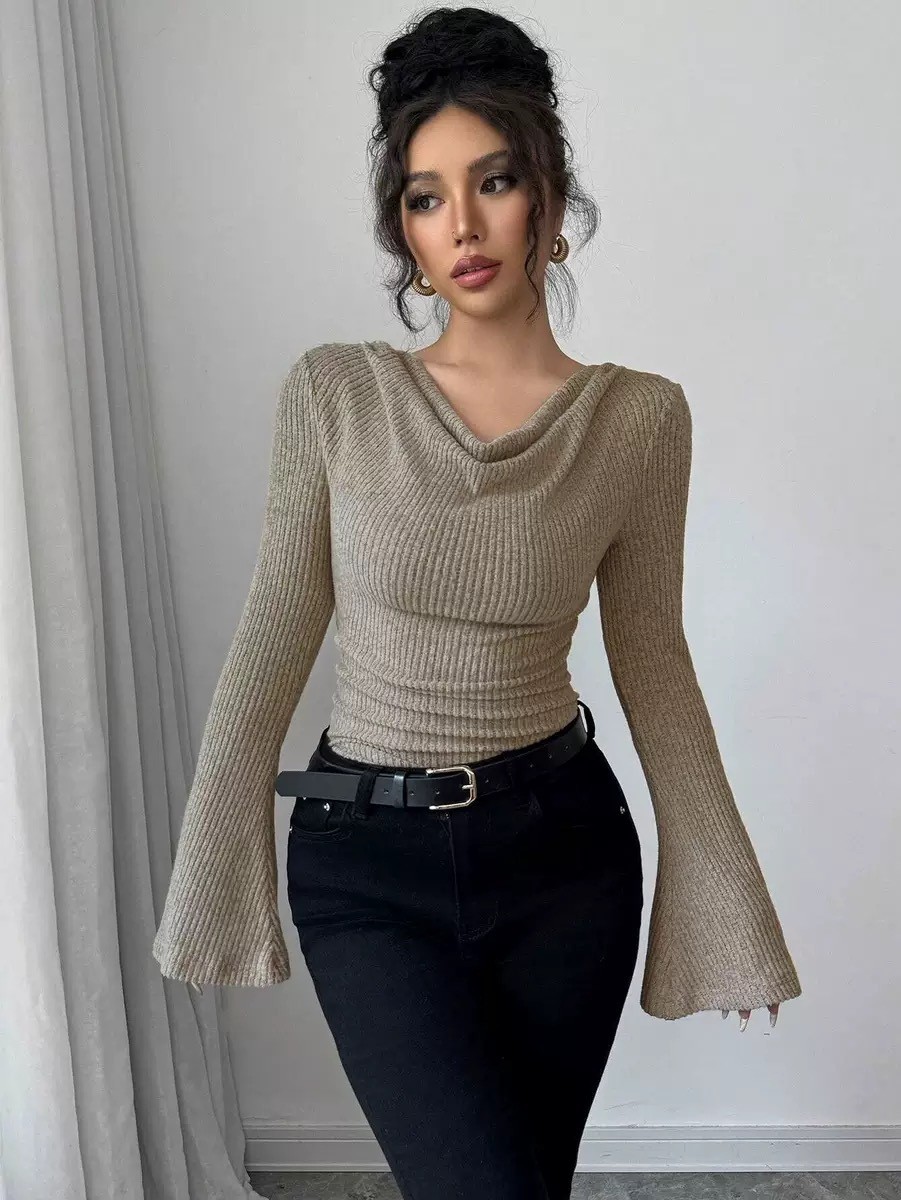 Women Blouse Off Shoulder Cowl - Blouse Off Shoulder ulasan dan harga