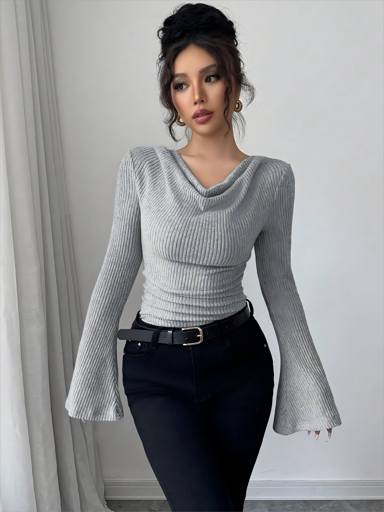 Women Blouse Off Shoulder Cowl - Blouse Off Shoulder ulasan dan harga