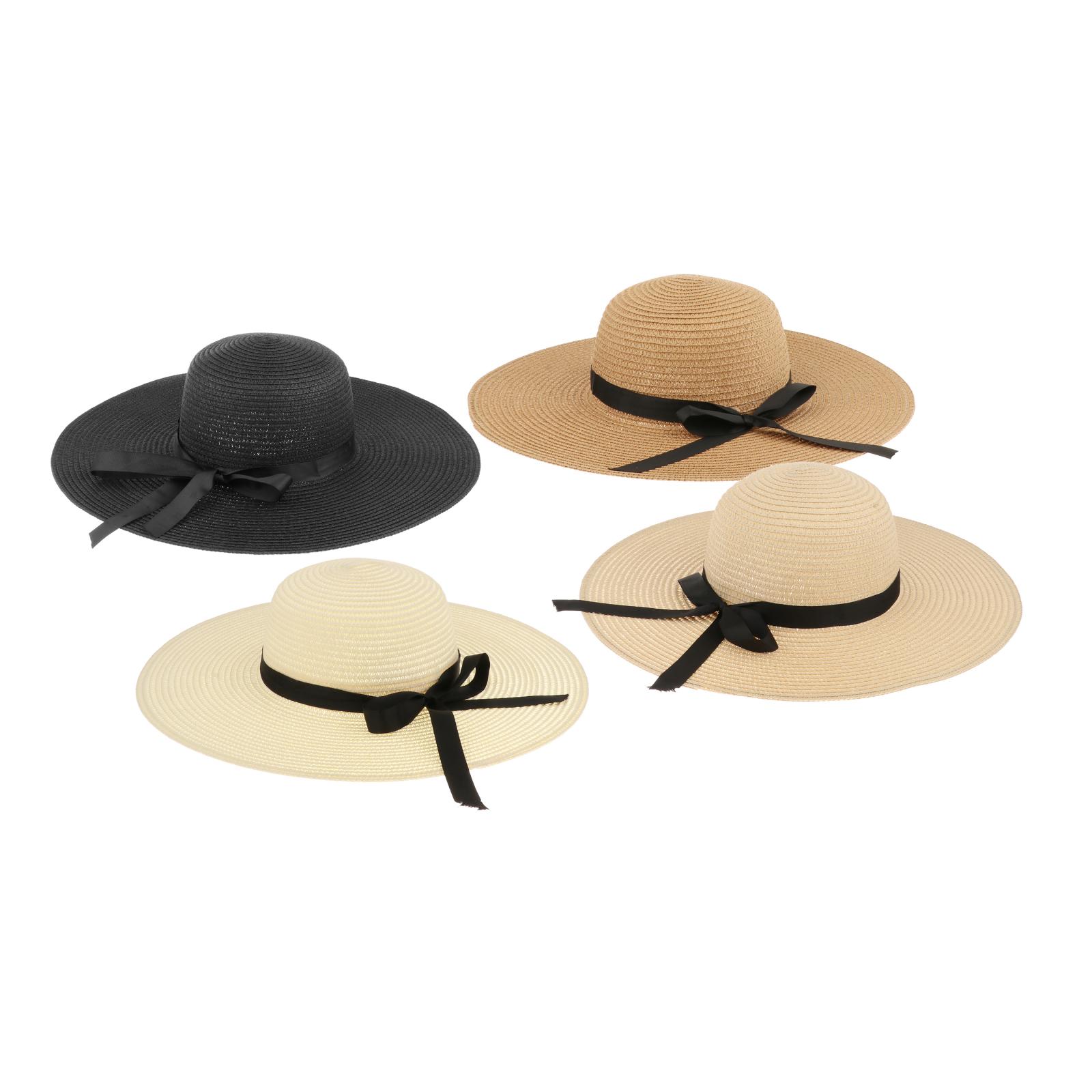 Women Summer Straw Hat Visor F - Hat Floppy Wide ulasan dan harga