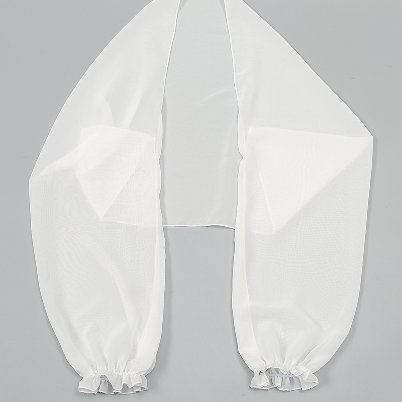 Solid Color Chiffon Shawl Summ - Blouse Off Shoulder ulasan dan harga